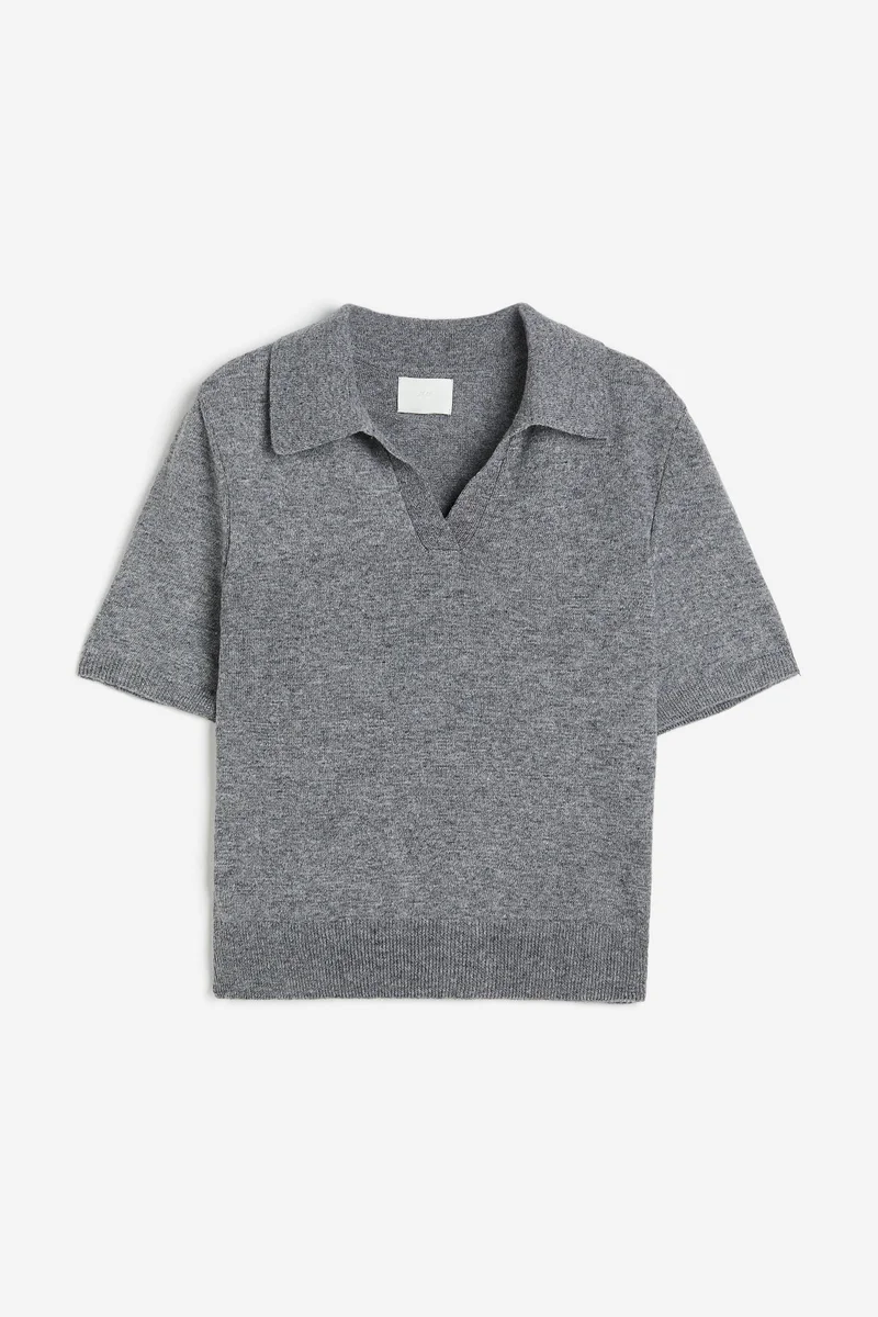 H&M Fine-knit polo shirt