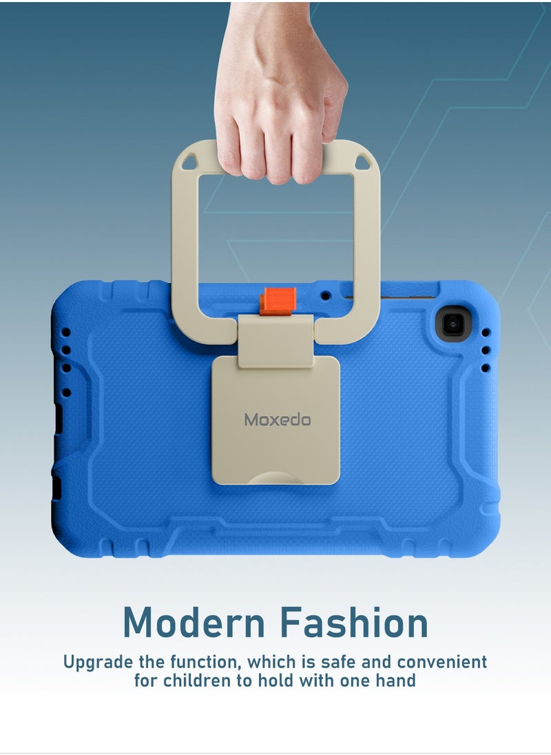 Moxedo Moxedo Rugged Protective EVA Foam Silicone Kids Case Cover, Shockproof Foldable 360 Rotatable Stand Handle Grip with Pencil Holder Compatible for Samsung Galaxy Tab A7 Lite 8.7-inch (Sky Blue)  - Image 4