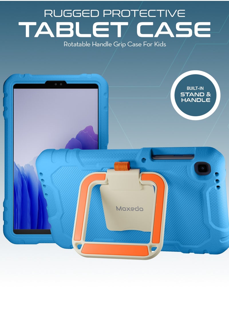 Moxedo - Moxedo Rugged Protective EVA Foam Silicone Kids Case Cover, Shockproof Foldable 360 Rotatable Stand Handle Grip with Pencil Holder Compatible for Samsung Galaxy Tab A7 Lite 8.7-inch (Sky Blue) - Image 1