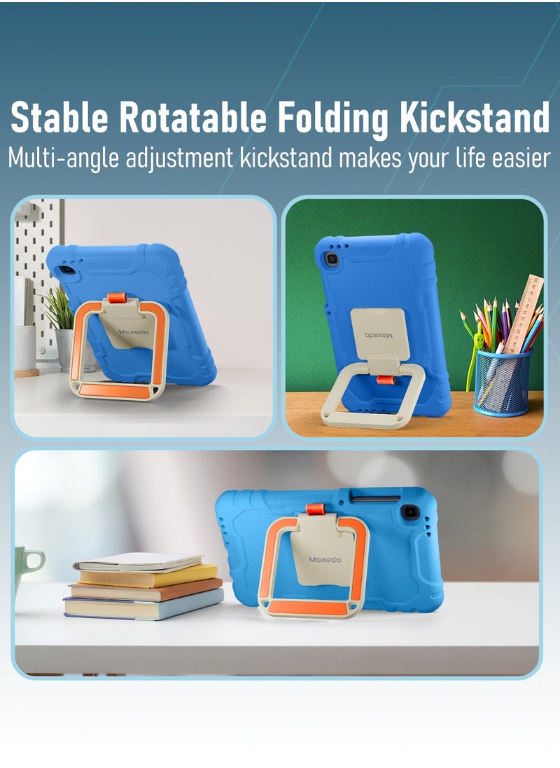 Moxedo Moxedo Rugged Protective EVA Foam Silicone Kids Case Cover, Shockproof Foldable 360 Rotatable Stand Handle Grip with Pencil Holder Compatible for Samsung Galaxy Tab A7 Lite 8.7-inch (Sky Blue)  - Image 5