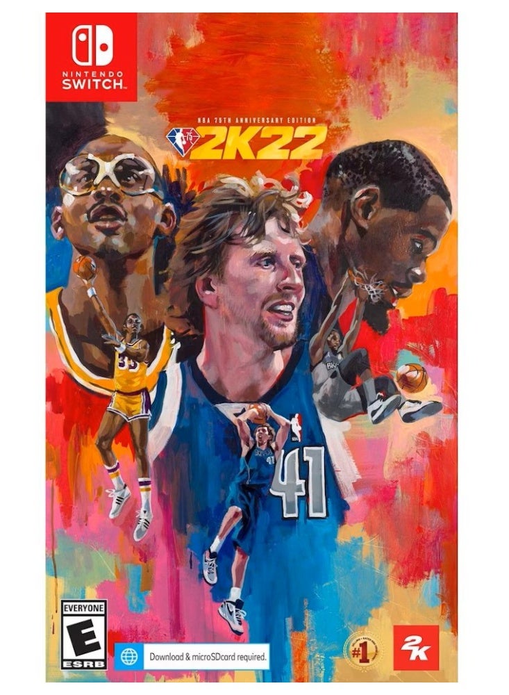 سويتش 0 NBA 2K22 (NBA 75th Anniversary Edition) – لعبة محاكاة كرة السلة – Nintendo Switch - Image 1