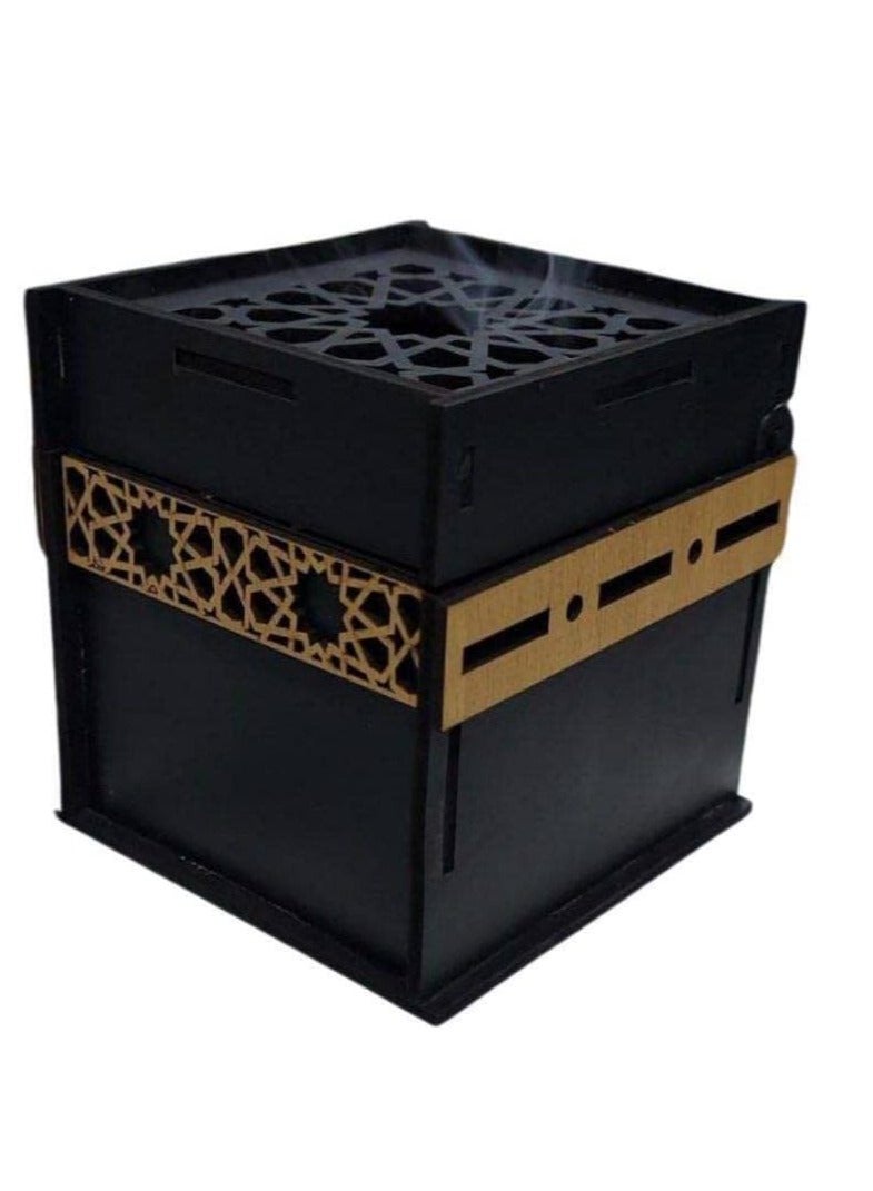 Ramadan Wooden Censer Incense Holder Burner Kaaba Shape  - Image 3