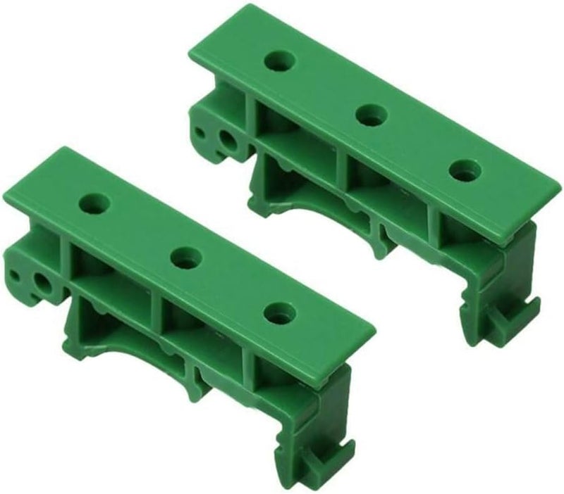 حامل القوس الأخضر لتركيب لوحة الدوائر المطبوعة، مشابك قضيب DIN مقاس 35 مم، مجموعة من قطعتين - Image 2