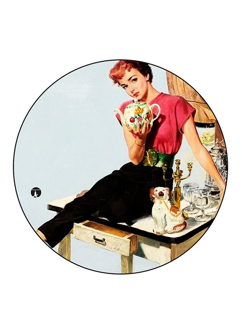 RKN Vintage Art Printed Mouse Pad Multicolour