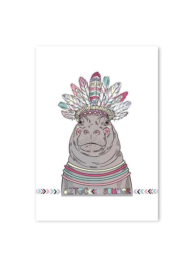 نيبمينينت لوحة فنية للزينة بتصميم حيوان مستوحى من الطراز الهندي متعدد الألوان 60 x 90سم