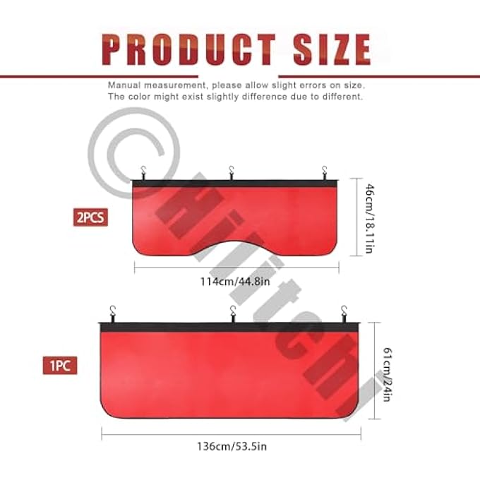 Unity 3Pcs Mechanic Fender Cover For Automotive Repair Work  Leather Car Fender Protector Red - Image 3