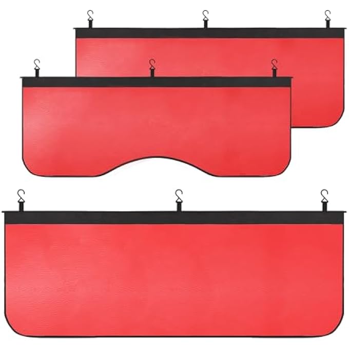 Unity 3Pcs Mechanic Fender Cover For Automotive Repair Work  Leather Car Fender Protector Red - Image 1