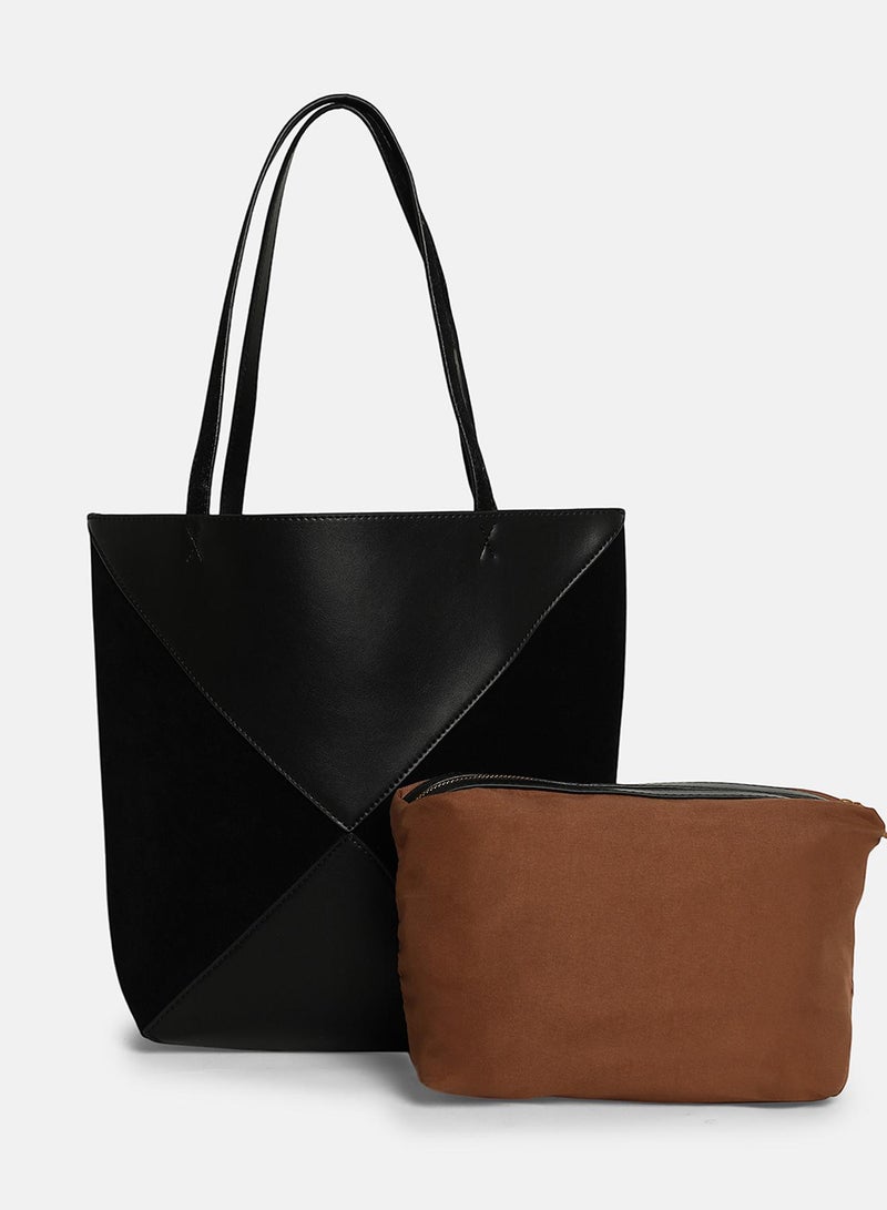 Haute Sauce Solid Zip Lock Regular Suede Hand Bag For Women  - Image 4