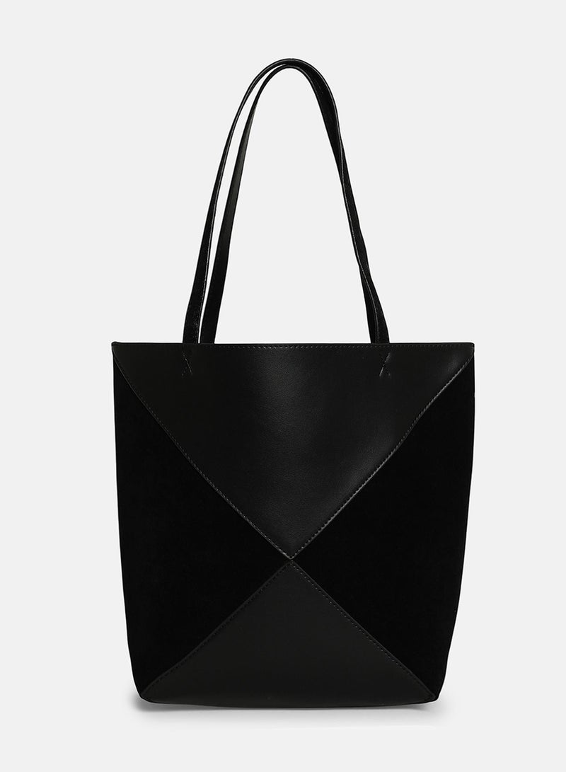 Haute Sauce Solid Zip Lock Regular Suede Hand Bag For Women  - Image 5