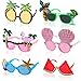Stegosaurus 6 Pairs Novelty Party Sunglasses Funny Luau Party Sunglasses Hawaiian Tropical Glasses Beach Themed Party Supplies Decoration - Image 2
