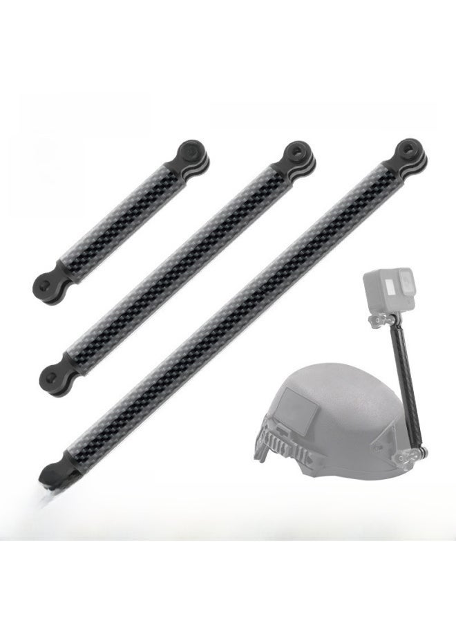 For Insta360 OneXR Gopro11 Extension Arm Carbon Fiber Metal Selfie Stick Helmet Holder Bracket-Color:Carbon Fiber Arm -98mm (Pack Of 3) - Image 2