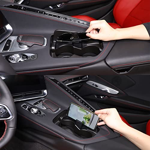TOYCIDFG Center Console Phone Holder Expand Your Storage with a Cup Holder Lid Bracket for Corvette C8 Stingray 2020-2025 Z06 Z51- Ideal for Phone and Glasses (Cup Holder) - Image 3