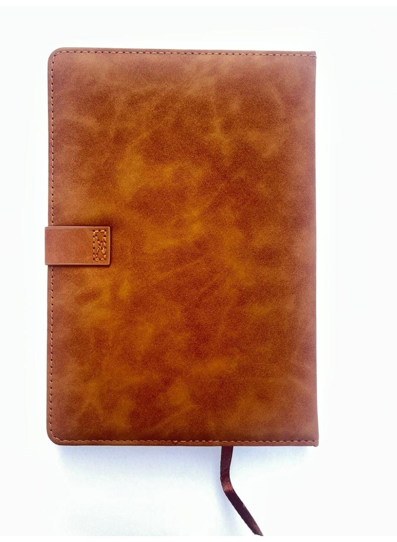 Generic Premium Lined Brown Journal Notebook | A5 Hardcover with Bookmark & Inner Pocket | Elegant Brown Leather Cover | Daily Notes, Reflections, Planning & Gifting  - Image 2