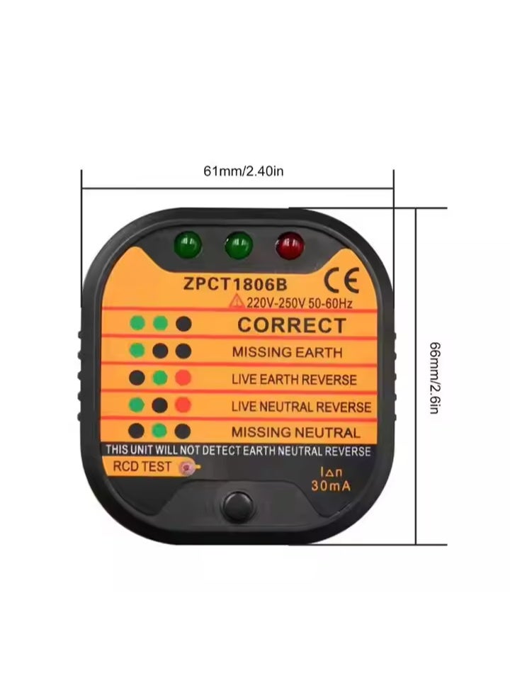Halamine Outlet Tester,Socket Tester (ZPCT1808A) - Image 2