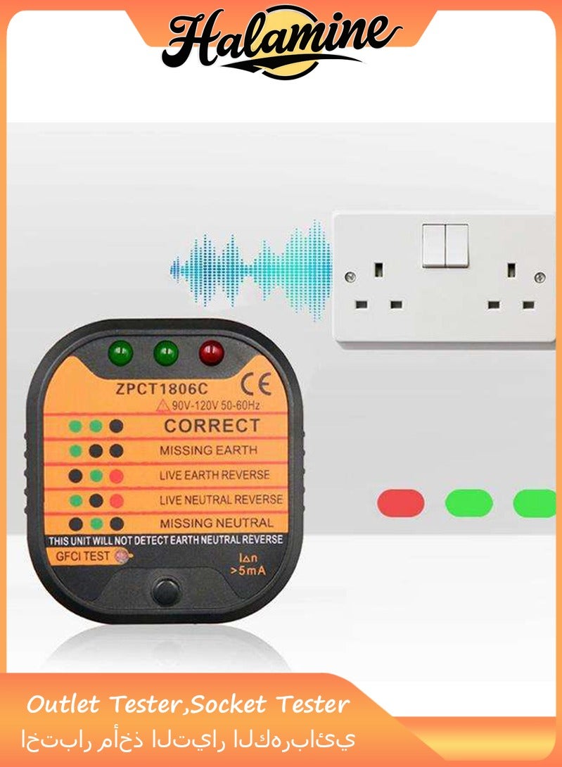 Halamine Outlet Tester,Socket Tester (ZPCT1808A) - Image 1