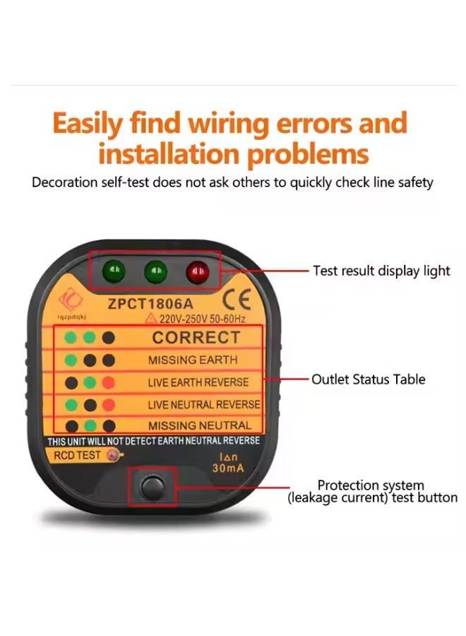 Halamine Outlet Tester,Socket Tester (ZPCT1808A) - Image 5