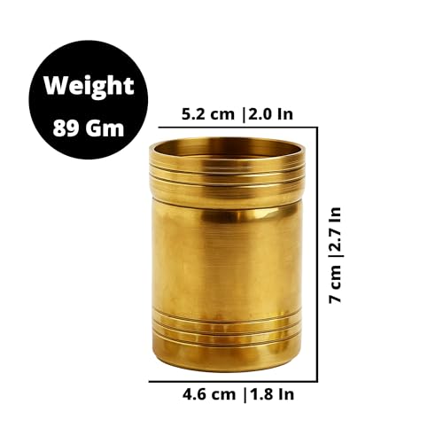 Putrika Brass Padi with 11 Kuber Coins for Pooja|Puja Lakshmi Kubera Coins Set for Wealth|Prosperity & Vastu | Diwali Pooja Items for Mandir, Home Temple|Office&Gift Décor-Azhakku Size 0 with 11 coins - Image 2
