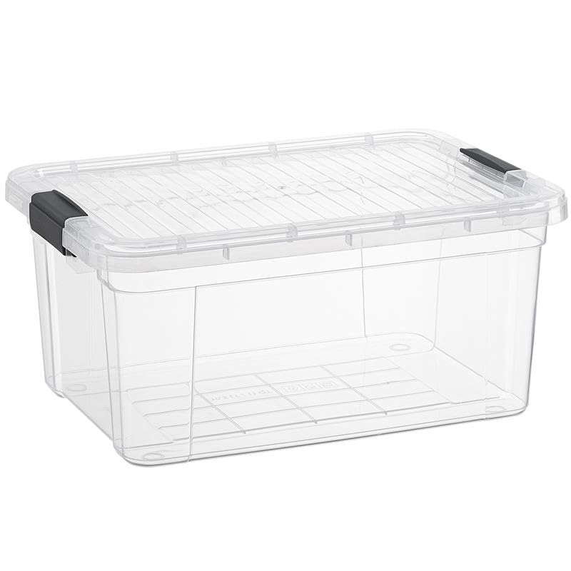 Superio Clear Storage Box with Lid, 21 Quart Plastic Container Bins for Organizing, Stackable Crates, BPA Free, Non Toxic, Odor Free, Organizers for Home, Office, School, and Dorm - Image 1