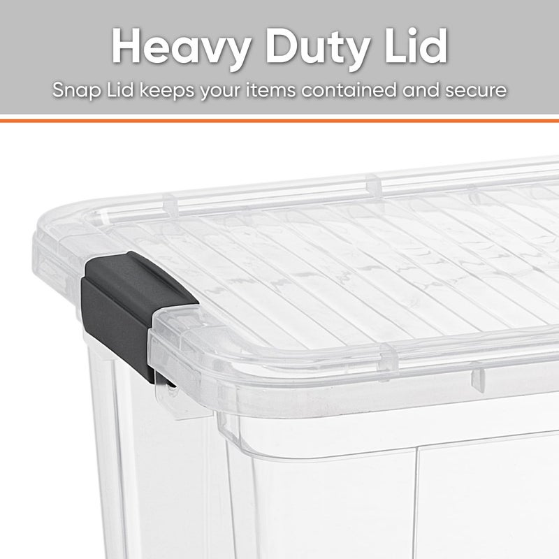 Superio Clear Storage Box with Lid, 21 Quart Plastic Container Bins for Organizing, Stackable Crates, BPA Free, Non Toxic, Odor Free, Organizers for Home, Office, School, and Dorm - Image 4