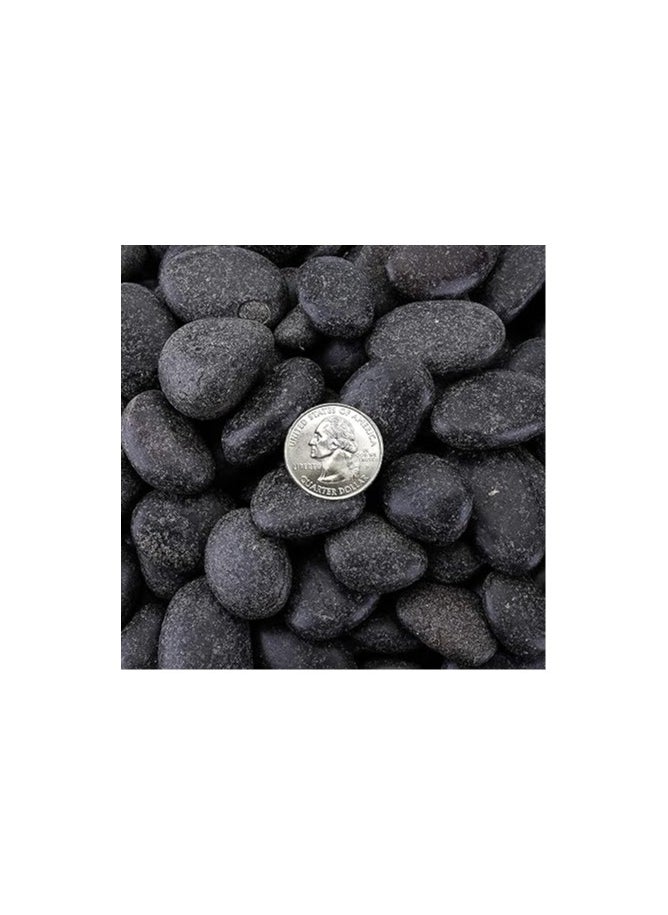 Generic Nicunom Black Pebbles, Natural Decorative Aquarium Gravel River Rock Stones for Aquariums, Landscaping, Vase Fillers, Succulent, Garden  - Image 2