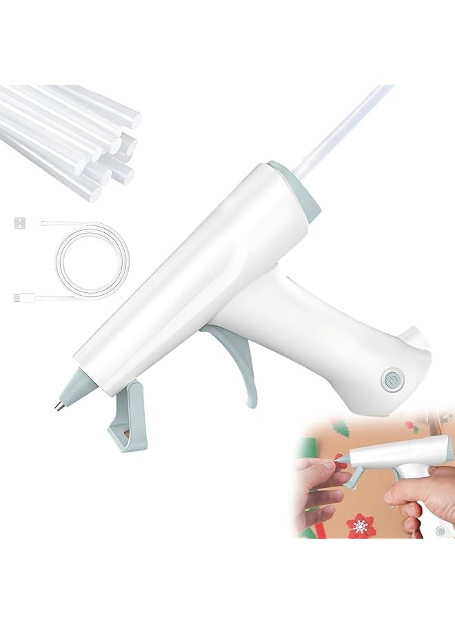erorex Hot Glue Gun Cordless Hot Melt Glue Gun Fast Preheating Craft Glue Gun Kit With 10 Piece Glue Sticks 15 20W Mini Glue Gun With Stand And Silicone Cover For Diy Arts Crafts Decorations Quick Home Repairs  - Image 1