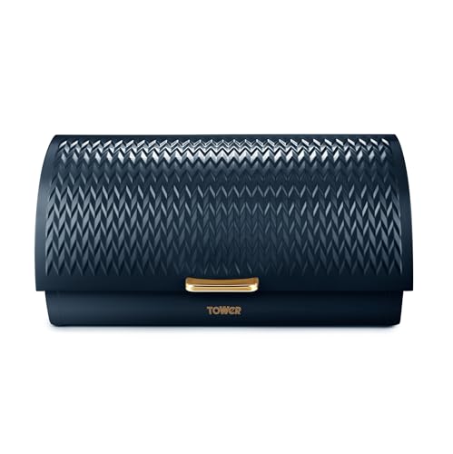 صندوق خبز رول توب من ستانلس ستيل توري T826090MNB إمباير باللون الأزرق الداكن والنحاس