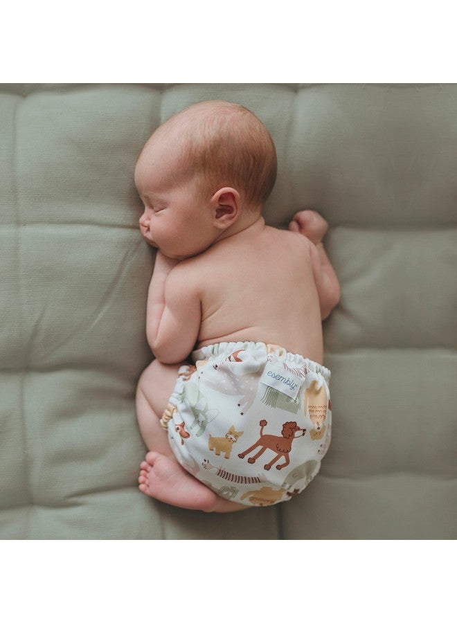 اسمبلي مجموعة حفاضات من القماش، 3 حشوات داخلية ماصة وغطاء حفاضات معاد تدويره مقاوم للماء، حفاضات قابلة لإعادة الاستخدام وقابلة للغسل مع إغلاق سريع، مقاس 1 (717 رطل)، غير قابلة للغسل - Image 2