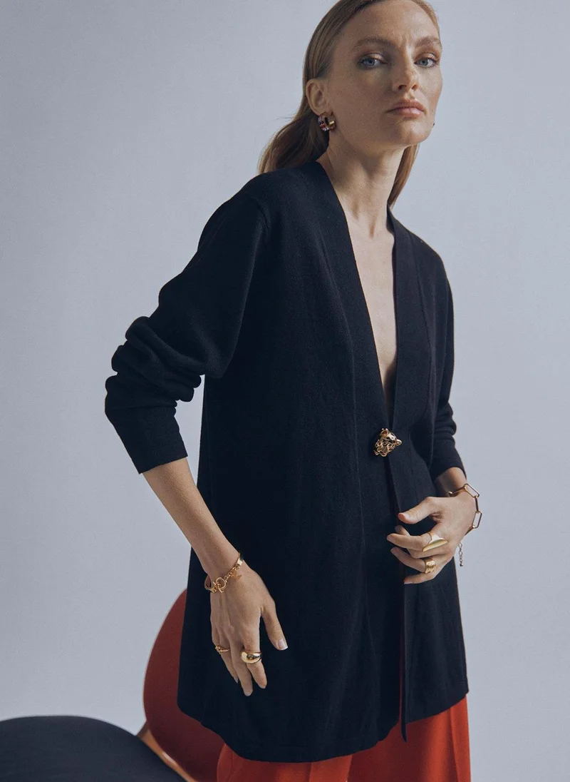 Lola Casademunt Cardigan with eyelets detail
