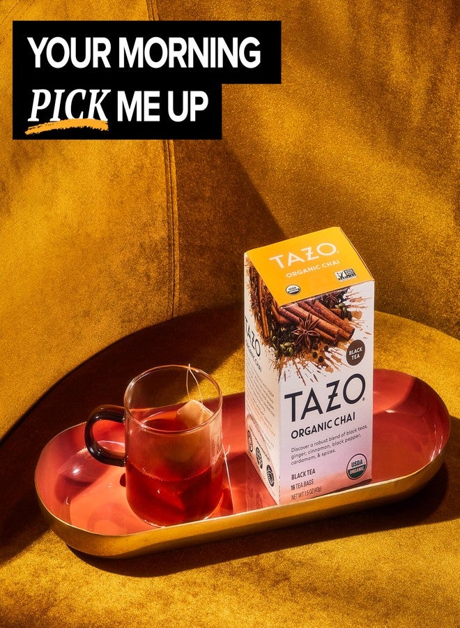 TAZO Organic Chai Black Tea Bags, Caffeinated tea, 16 Total Bags - Image 2