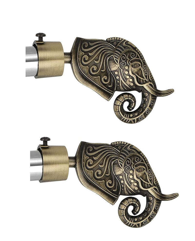 Ferio Aluminium Antique Finish Curtain Brackets for Window and Door Parda HolderCurtain Holders for Wall 1 Inch Rod Support Fittings Curtain Accessories 5 Set 10 pcs - Image 3