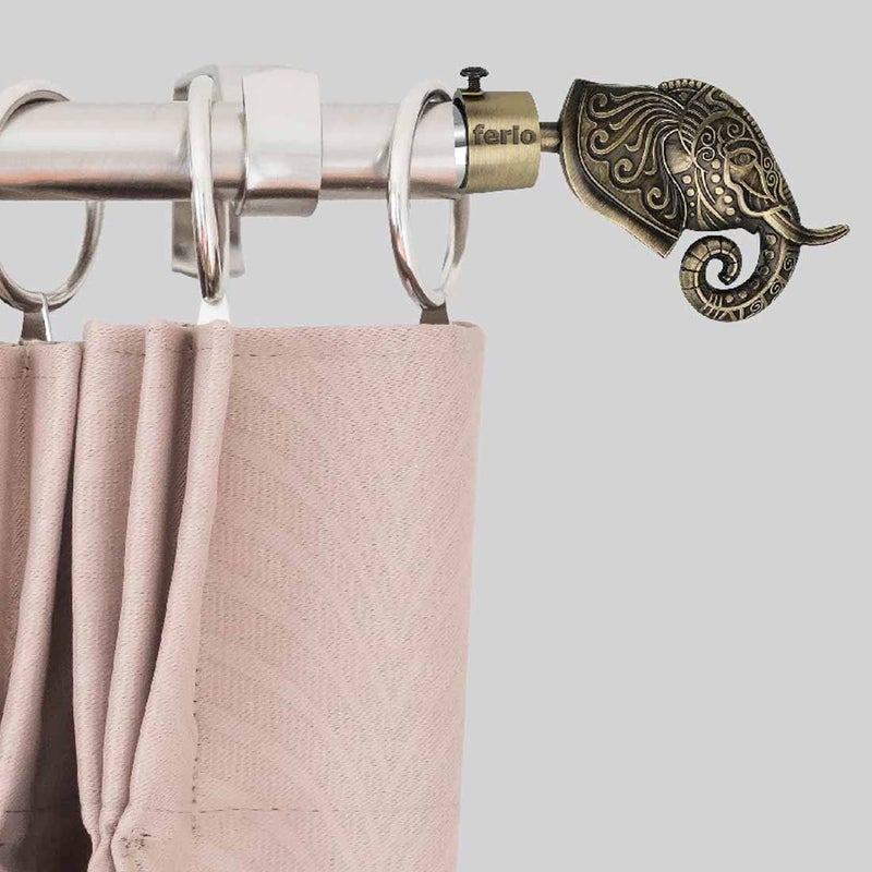 Ferio Aluminium Antique Finish Curtain Brackets for Window and Door Parda HolderCurtain Holders for Wall 1 Inch Rod Support Fittings Curtain Accessories 5 Set 10 pcs - Image 4