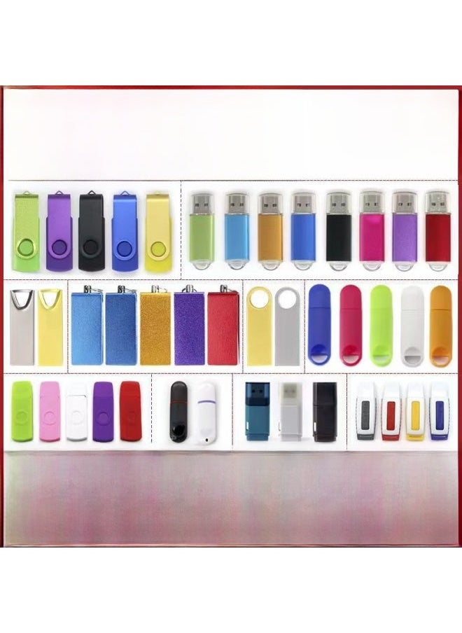 Small Capacity Rotating Usb Flash Drive 1g Cover Bid U Disk 2g 256m Driving 4g Documents 512mb Tv Software Stick-Color:Bright Color-Capacity:1GB  - Image 2