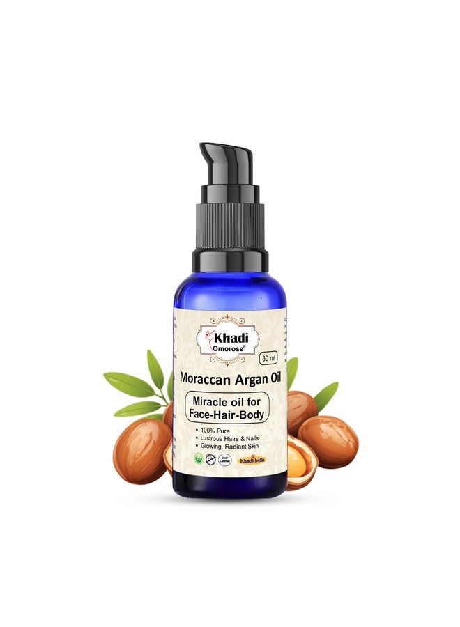 Khadi Omorose Moraccan Argan Oil, Cold Pressed Organic, 30ml, for Skin, Hair & Anti-Ageing Face Care ! 30 ml - Image 1