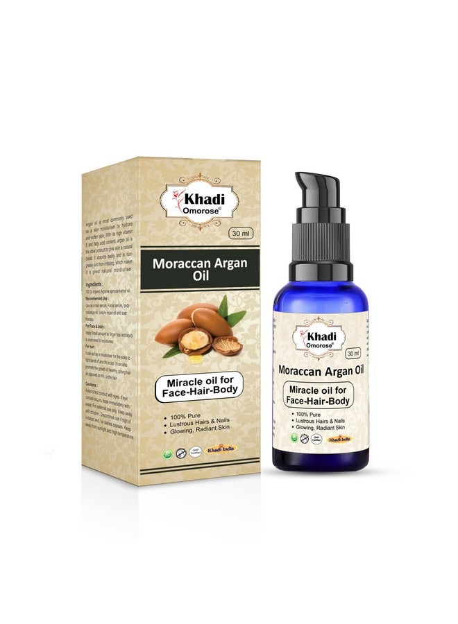 Khadi Omorose Moraccan Argan Oil, Cold Pressed Organic, 30ml, for Skin, Hair & Anti-Ageing Face Care ! 30 ml - Image 2