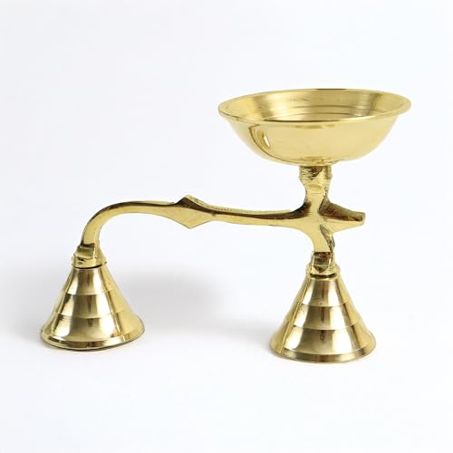 Spillbox Spillbox KapoorKarpoor Diya Deepam Burner Brass Karpuram AratiAartiArthi Stand for Dhoop PujaPooja Room Camphor Dani Holder for Your HomeOffice DecorationDhoop Stand - Image 3