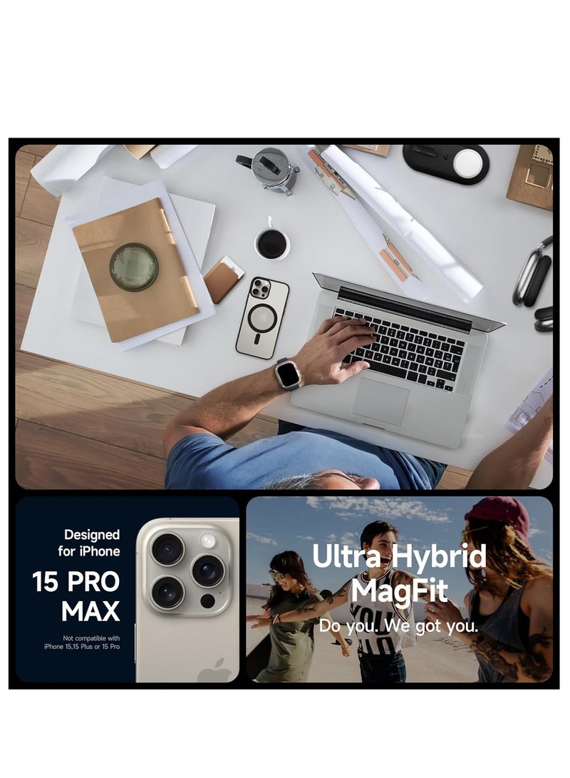 Protective Shockproof Ultra Slim Bumper Designed Magnetic MagSafe Case Cover For Apple iPhone 15 Pro Max Black - Image 2