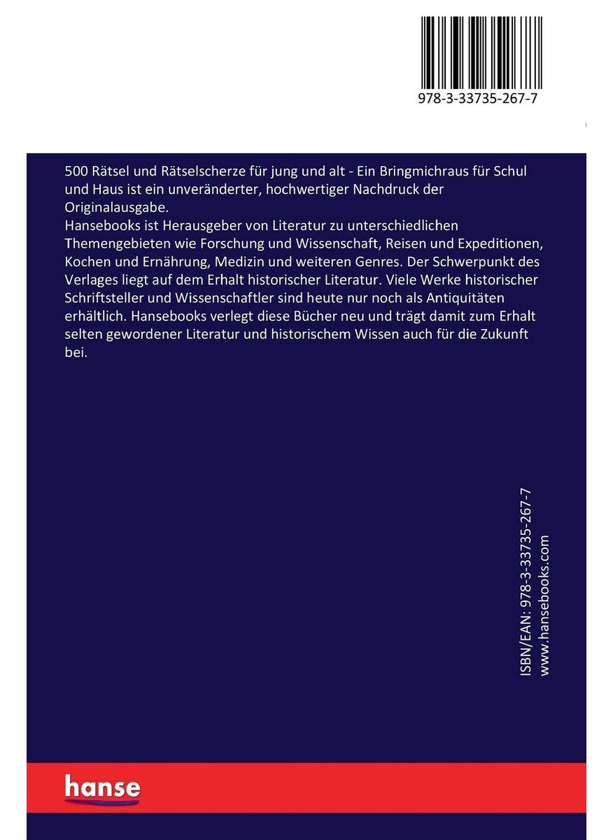 500 Rätsel und Rätselscherze für jung und alt: Ein Bringmichraus für Schul und Haus  - Image 2