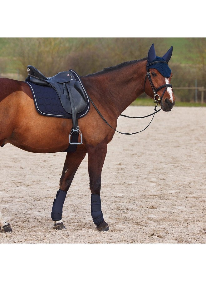 هورز قبعة أذن حصان كروشيه من هورز ماركيز | حماية من الذباب عازلة للصوت - أزرق داكن - حصان - Image 3