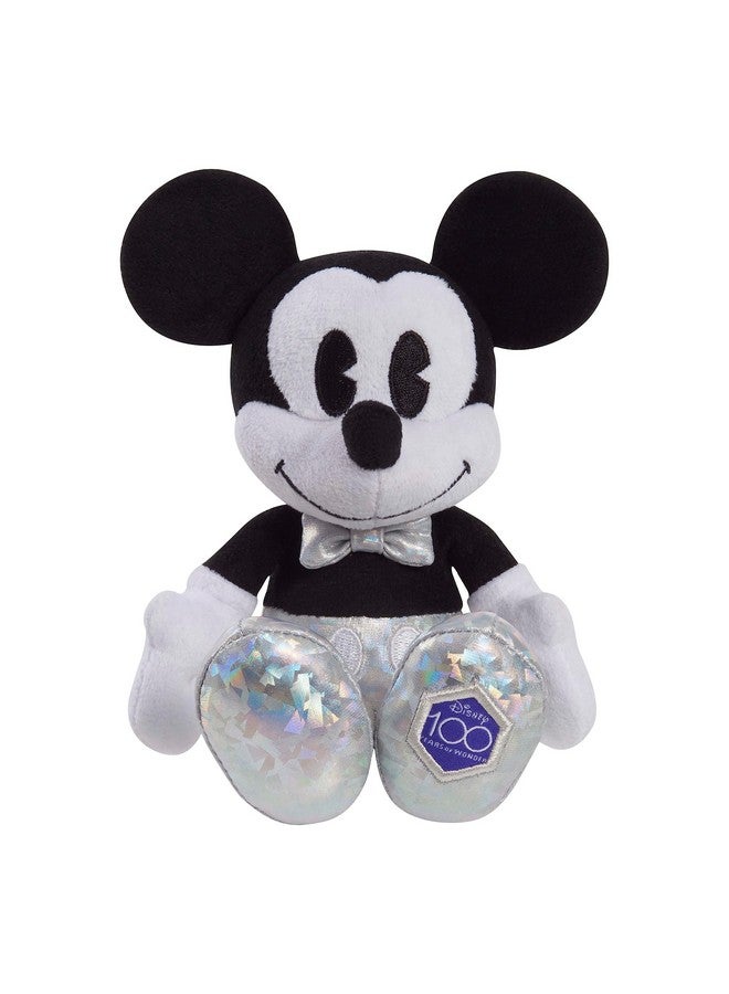 Just Play Disney100 Years of Wonder Mickey Mouse Small Plush Stuffed Animal, Kids Toys for Ages 2 Up by Just Play - Image 1