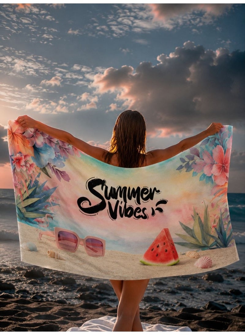 Microfiber Quick Dry Beach Blanket, Towel, Suitable For Swimming,Travel, Camping,Yoga Mat Outings Summer Beach Essentials - Image 2