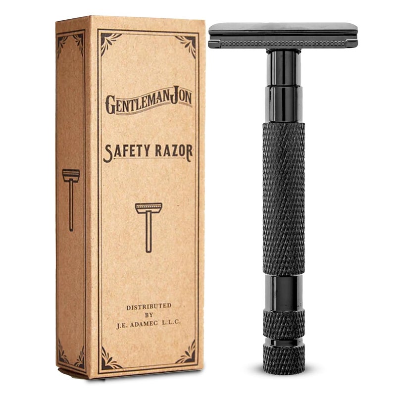 Gunmetal Safety Razor for Men Double Edge Stainless Steel Razor Precision Shaving with HeavyDuty Construction Designed for a Close Smooth Shave Prevents Irritation Gunmetal Finish