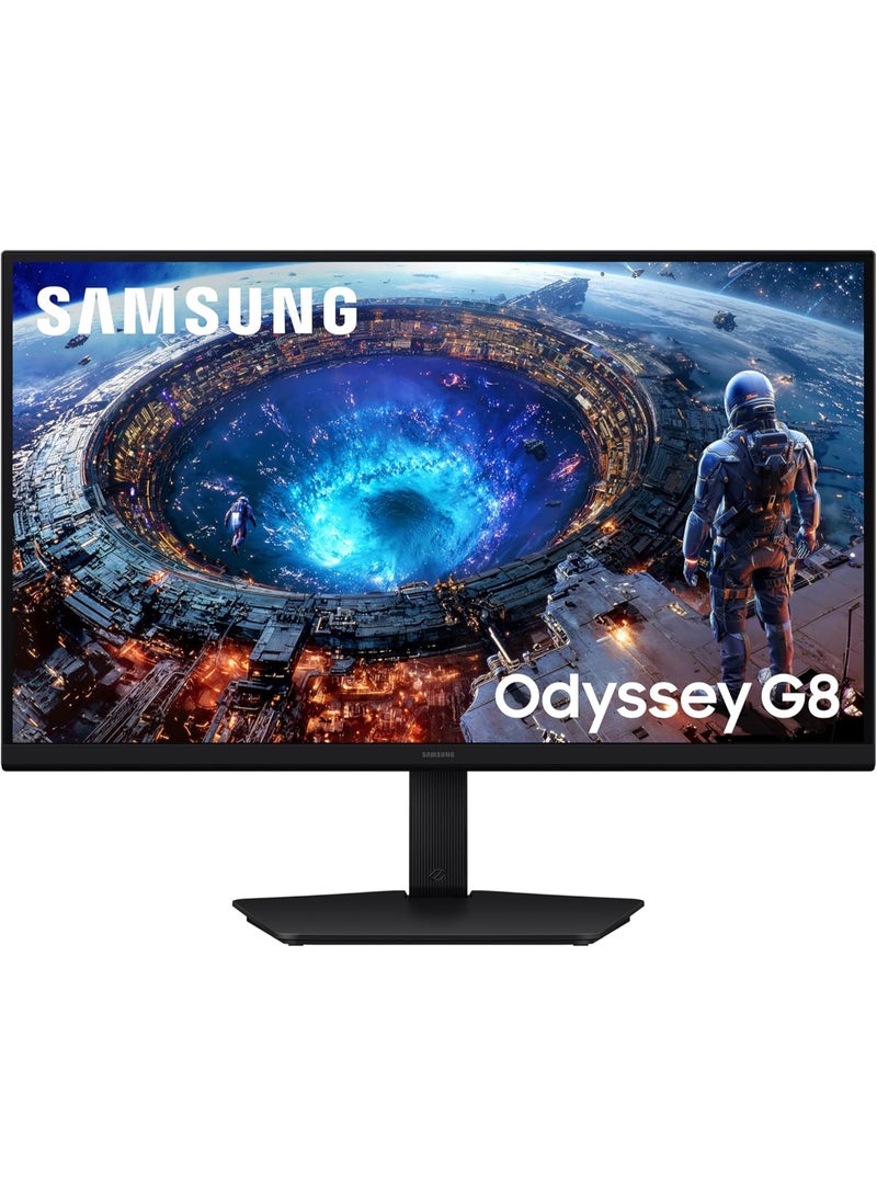 سامسونج Samsung Odyssey G8 G80HF 27″ Dual Mode Gaming Monitor, IPS Panel, 5K 180Hz / QHD 360Hz, 1ms Response Time, HDR10+ Gaming, AMD FreeSync™ Premium, NVIDIA® G-SYNC, Black, LS27HG806EFXUE Black - Image 1