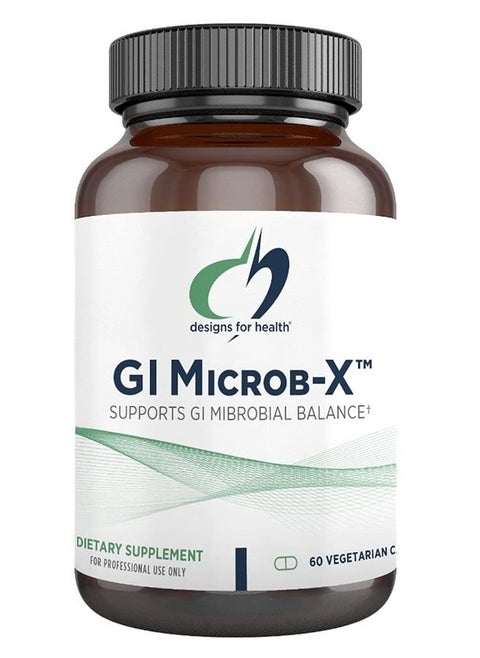 Designs for Health GI Microb-X - Botanical Gut Support, Cleanse + Detox Supplement with Tribulus, Berberine + Barberry Extract - Vegetarian + Non-GMO (60 Capsules)