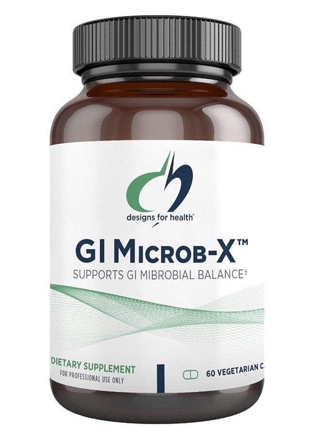 designs for health - Designs for Health GI Microb-X - Botanical Gut Support, Cleanse + Detox Supplement with Tribulus, Berberine + Barberry Extract - Vegetarian + Non-GMO (60 Capsules) - Image 1
