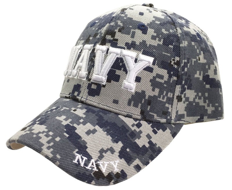 AES Military Veteran 3D Letters Digital Camo ACU Embroidered Cap Hat (Licensed) - Image 1
