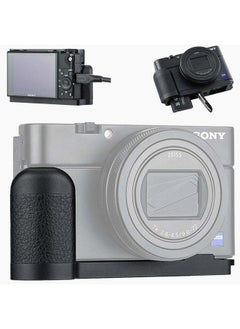 JJC Dedicated Metal Hand Grip L Bracket for Sony RX100 VII RX100M7 Anti-Slip Holder, No Blocking to HDMI Multi Microphone Jack & Battery Memory Card Compartment, Replaces Sony AGR2 Attachment Grip  - Image 1