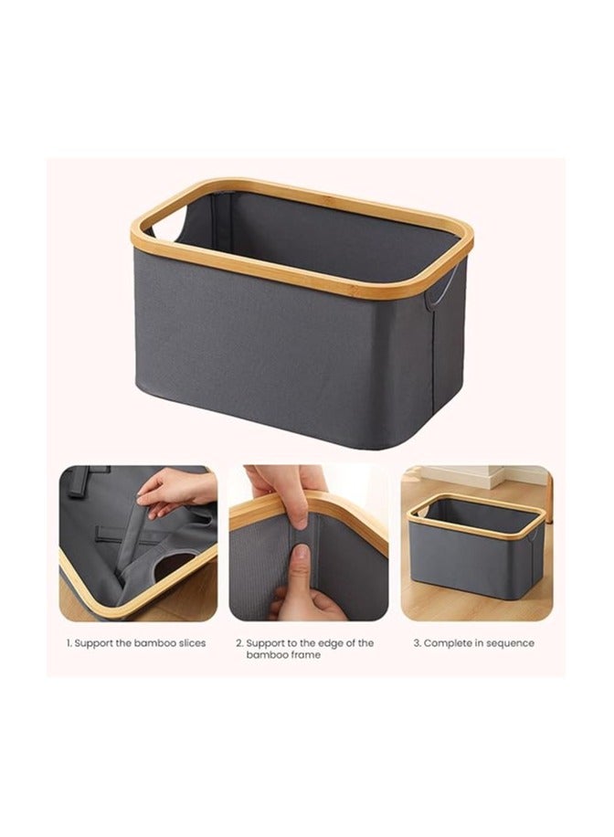 Laundry Hamper Foldable Freestanding Clothes Hamper for Clothes Toys Laundry L Grey | 1 Laundry Hamper - Image 2