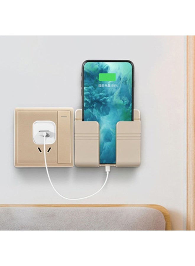 ITALO Wall-Mounted Mobile Phone Holder – Universal Remote Control Storage Box & Charging Stand with Self-Adhesive Strips (Assorted Colors) - Image 3