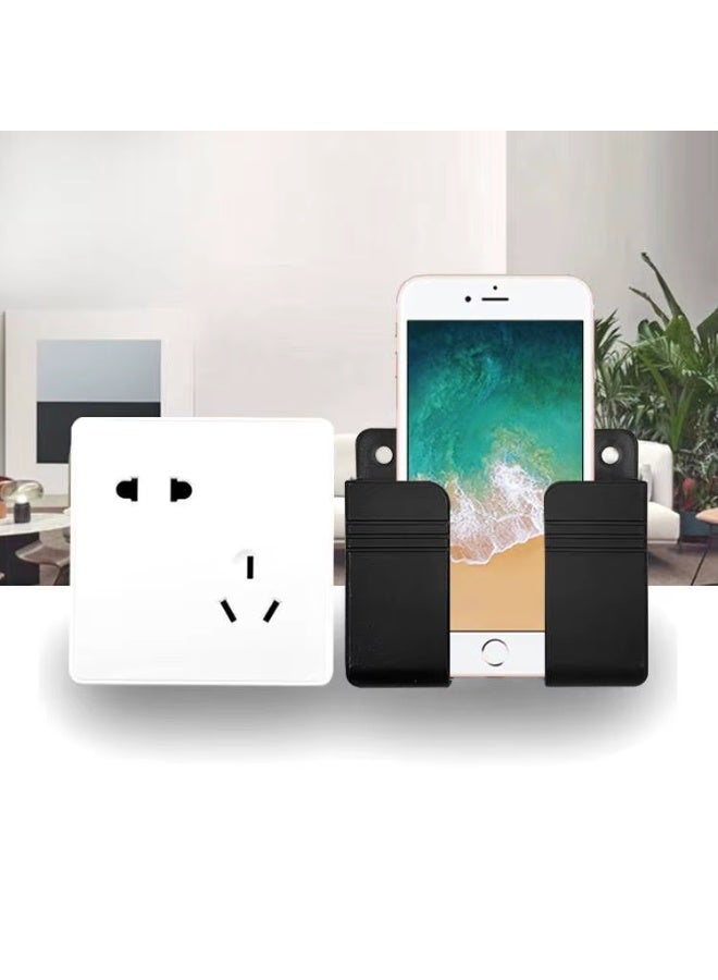 ITALO Wall-Mounted Mobile Phone Holder – Universal Remote Control Storage Box & Charging Stand with Self-Adhesive Strips (Assorted Colors) - Image 4