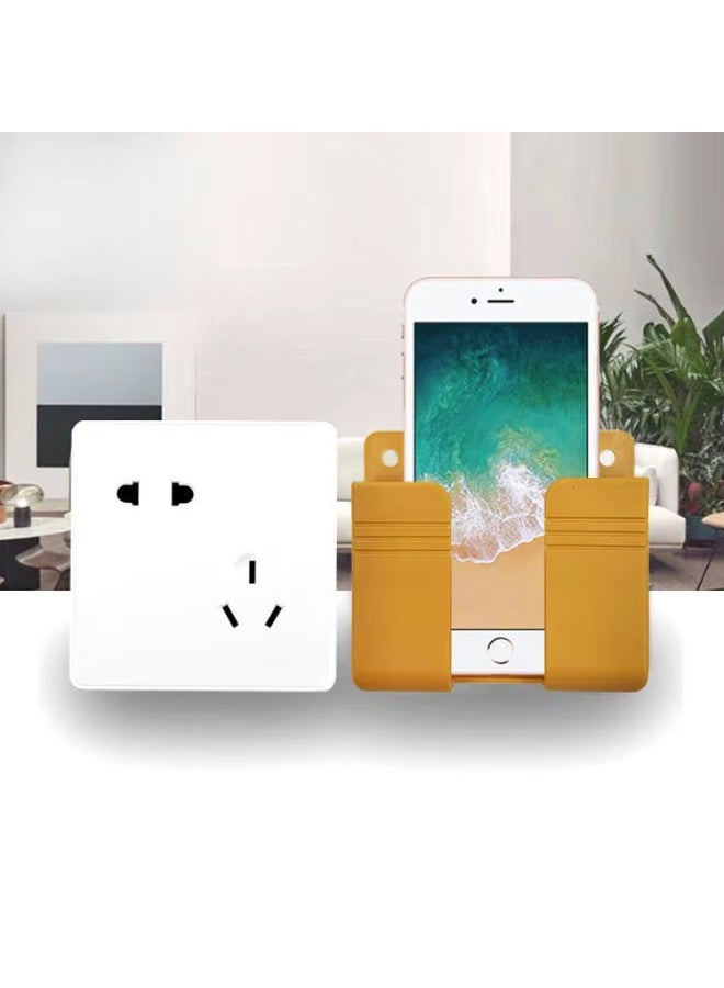 ITALO Wall-Mounted Mobile Phone Holder – Universal Remote Control Storage Box & Charging Stand with Self-Adhesive Strips (Assorted Colors) - Image 5